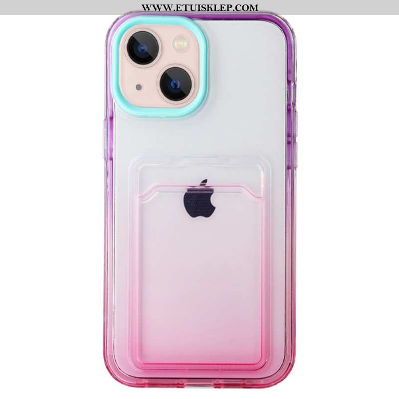 Etui do iPhone 14 Posiadacz Karty Gradientu